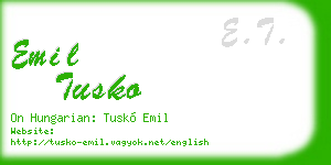 emil tusko business card