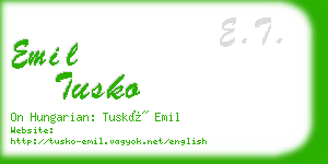 emil tusko business card